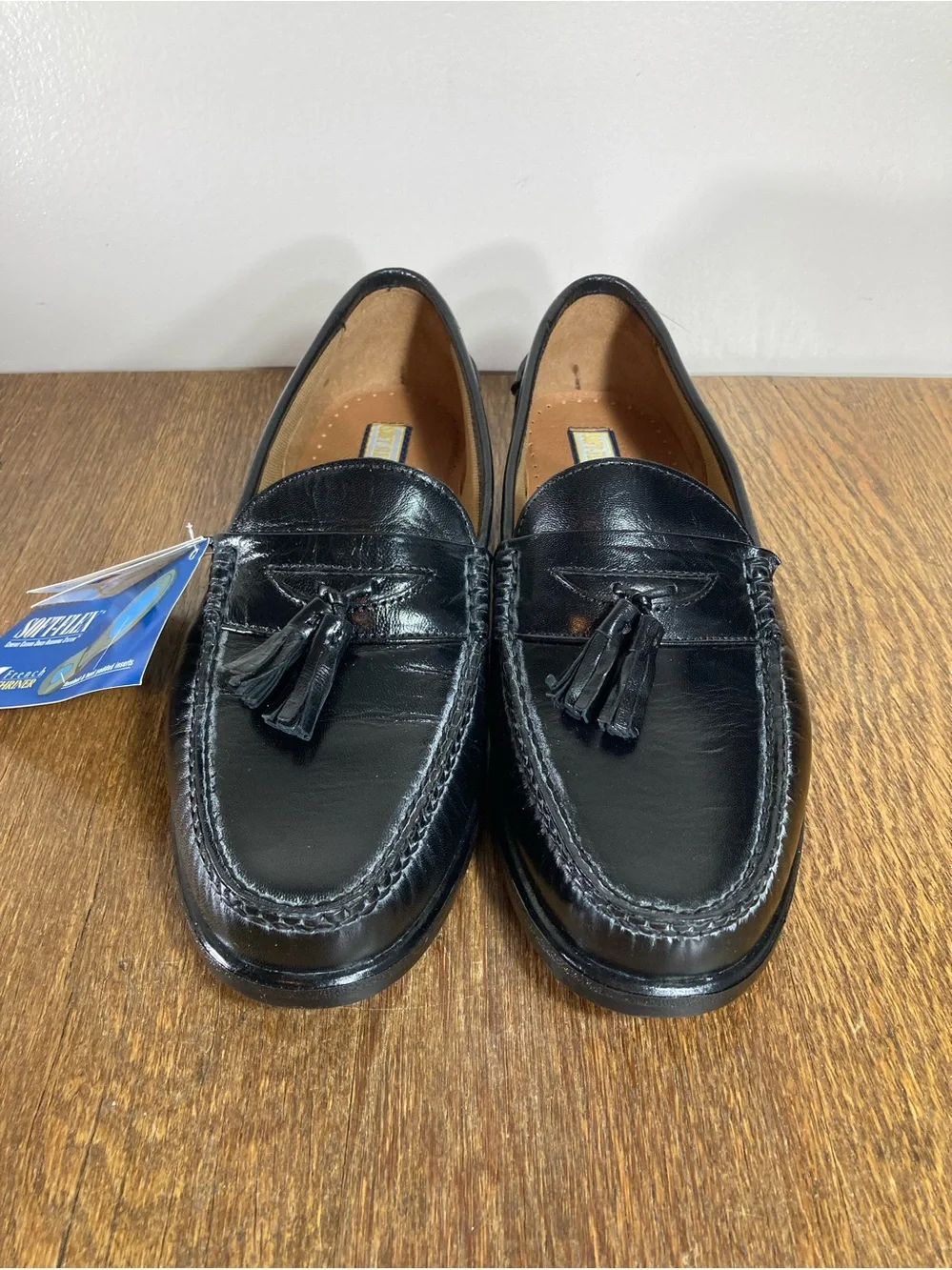 NWT French Shriner Black Leather Tassel Loafer Men’s Size 10W